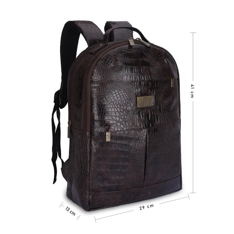 15.5L Laptop Backpack - Stylish & Spacious Design | Water Resistant | Dark Brown