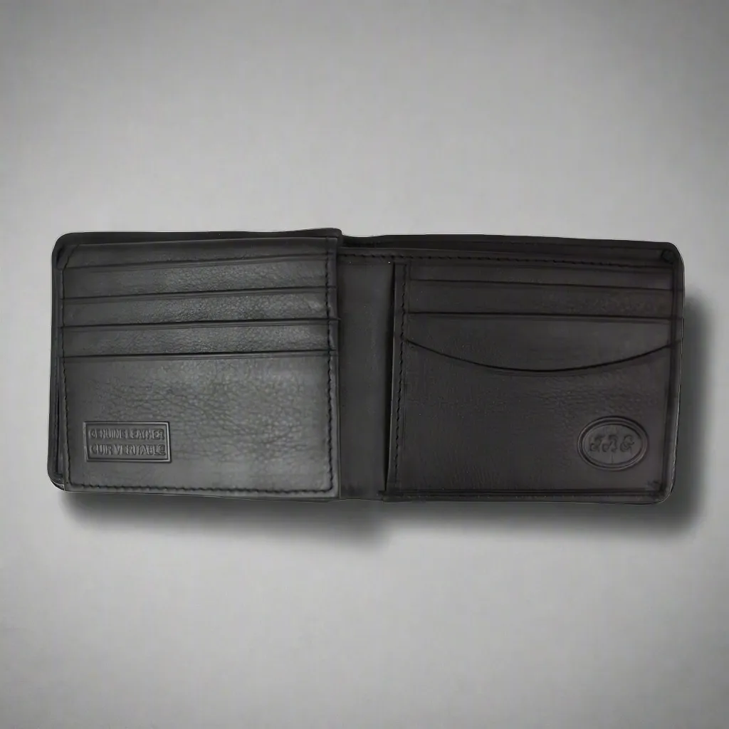 BOL Men's Billfold Flip Up Leather Wallet