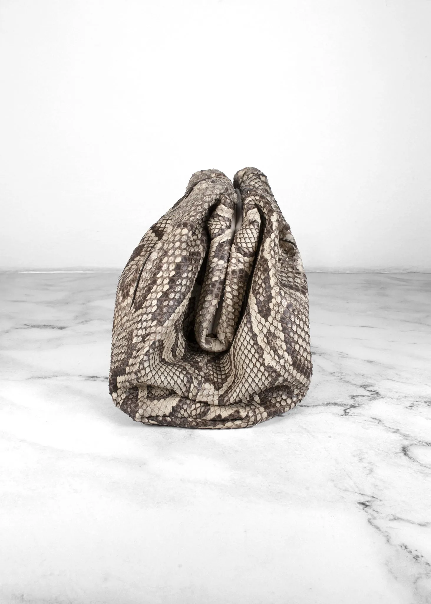 Bottega Veneta Python The Pouch Oversized Clutch