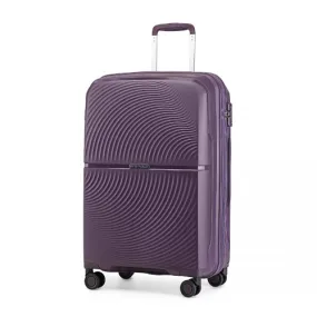 British Traveller 20 Inch Spinner Hard Shell PP Suitcase with TSA Lock - Purple