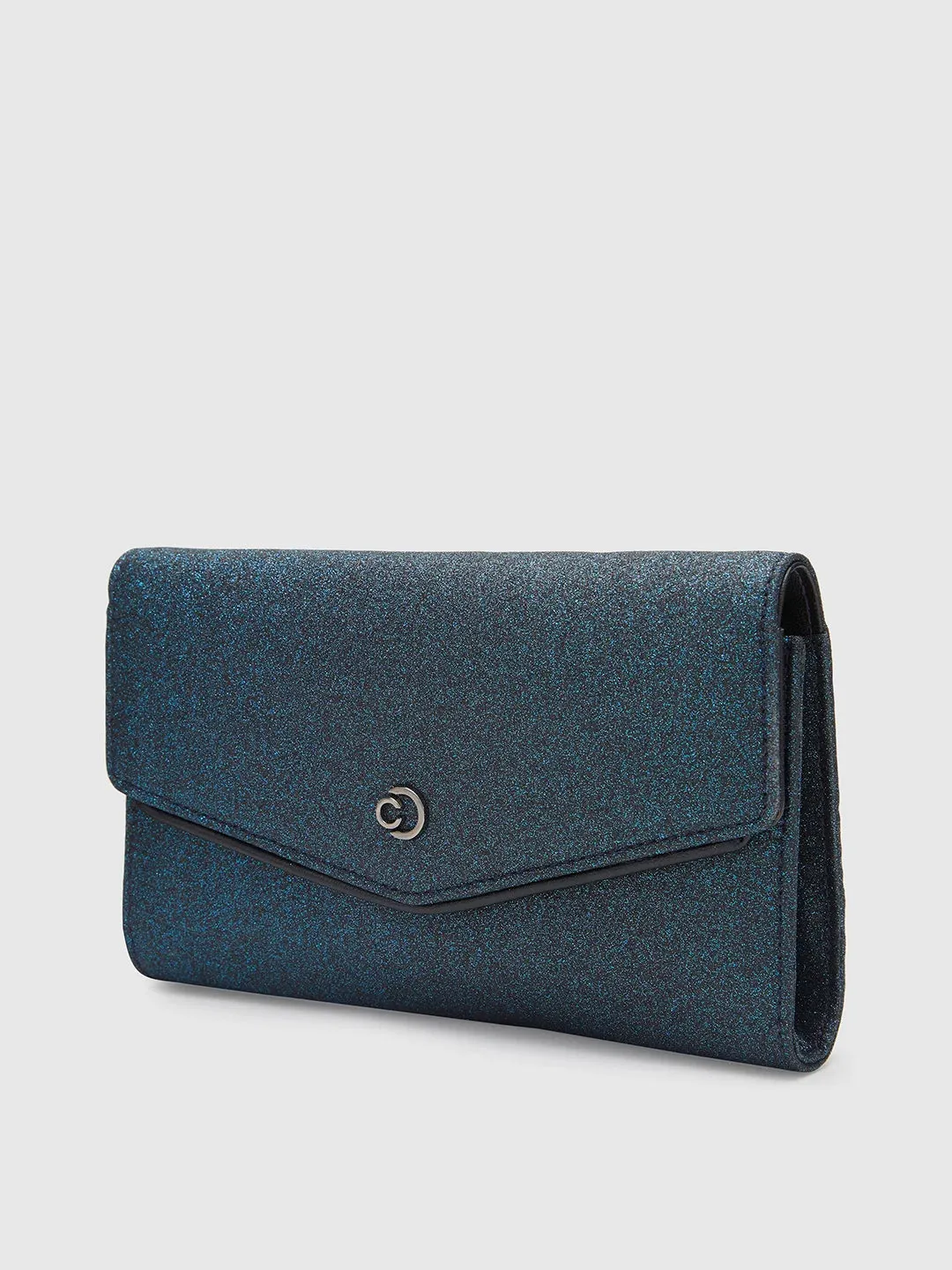 Caprese Junie Flapover Clutch Large Navy