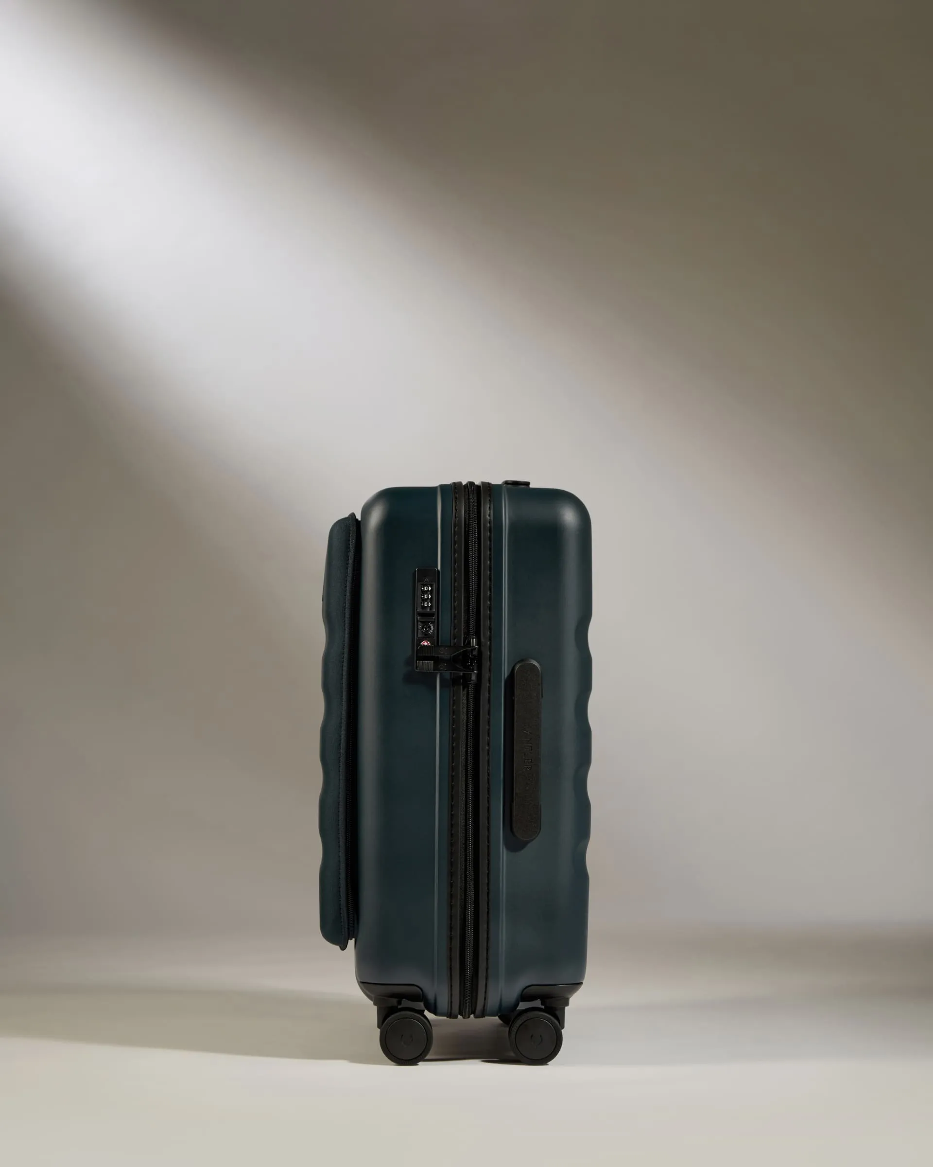 Carry-on with Pocket Luggage in Indigo Blue - Icon Stripe