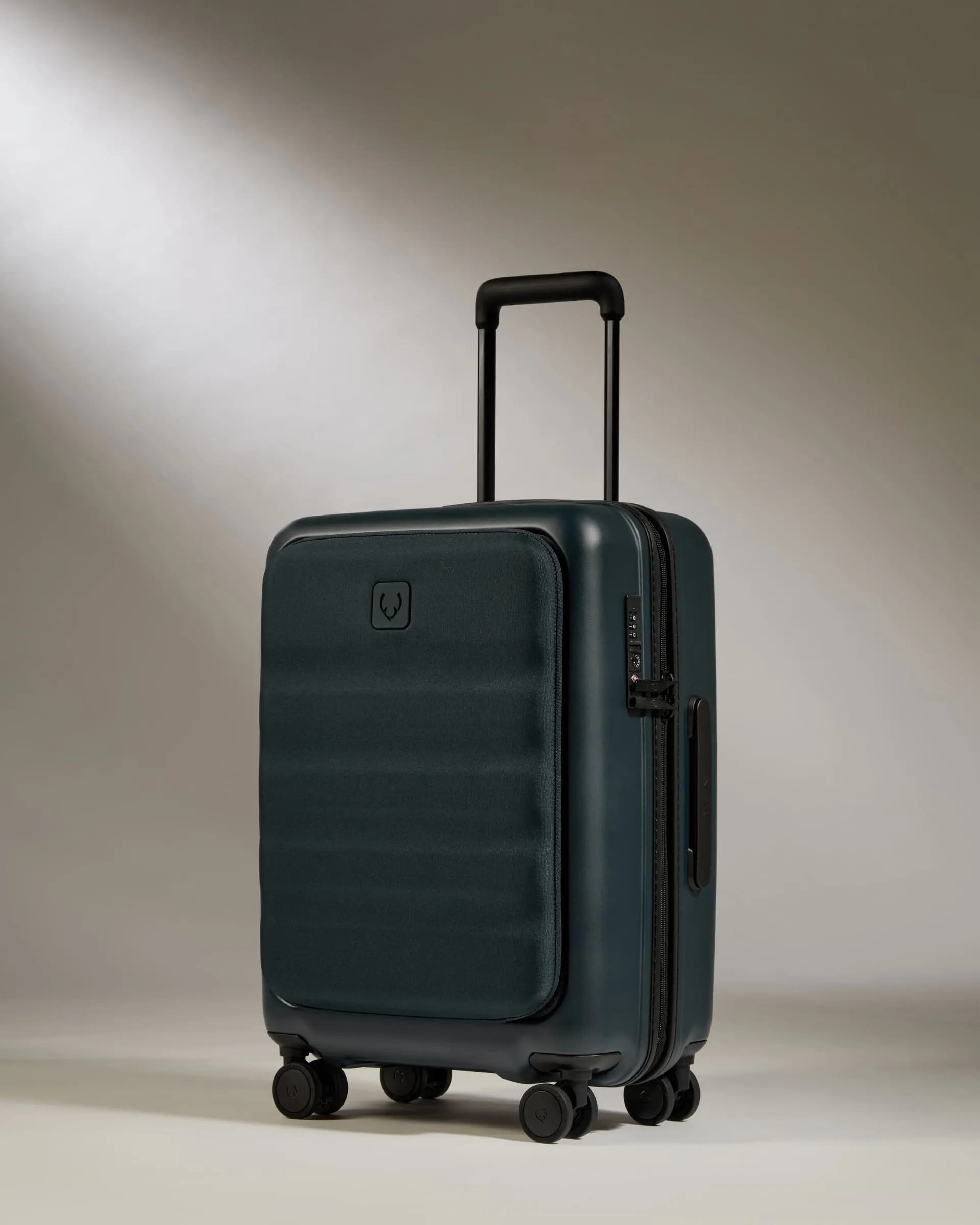 Carry-on with Pocket Luggage in Indigo Blue - Icon Stripe