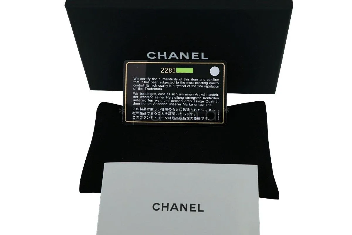 Chanel Black Logo Slim Card Holder Case Wallet Bag