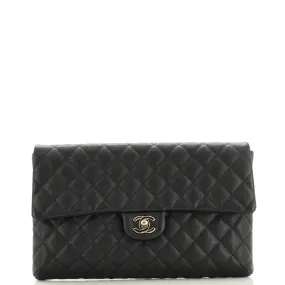 CHANEL Classic Flap Clutch Quilted Caviar