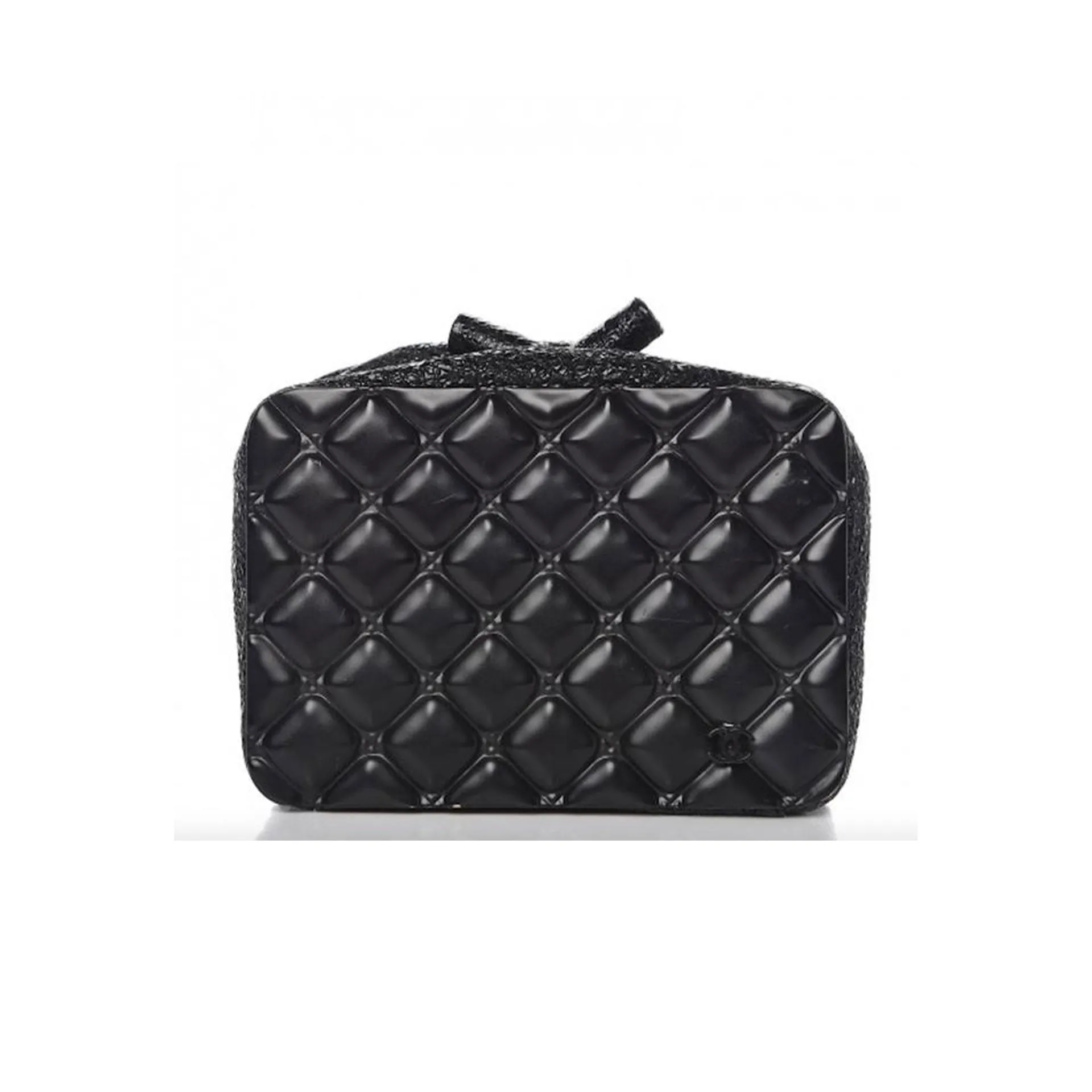 Chanel Minaudière Moscow Leo Runway Rare So Black Charcoal Grey Metal Clutch