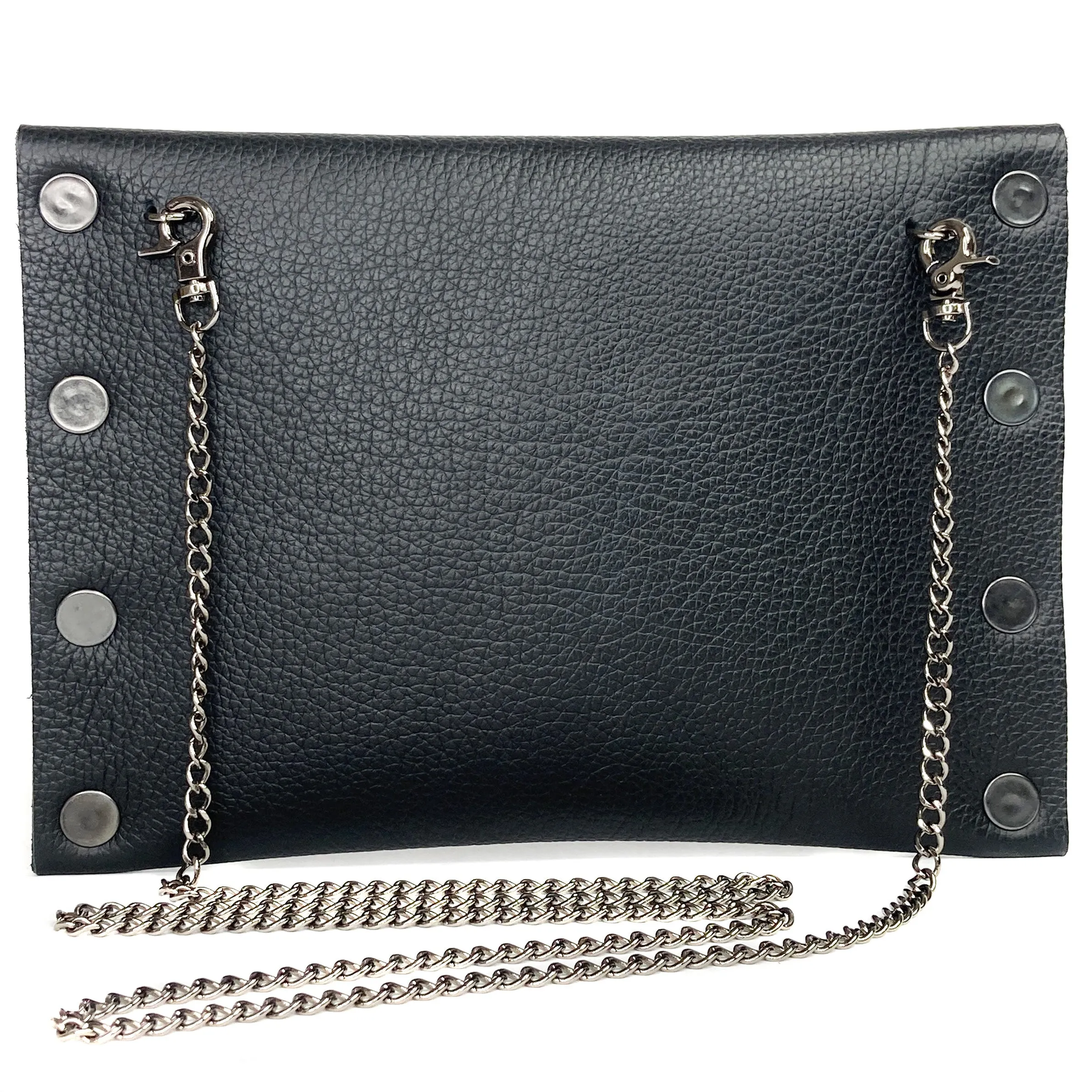 Classic Black Dagger Clutch - Gunmetal