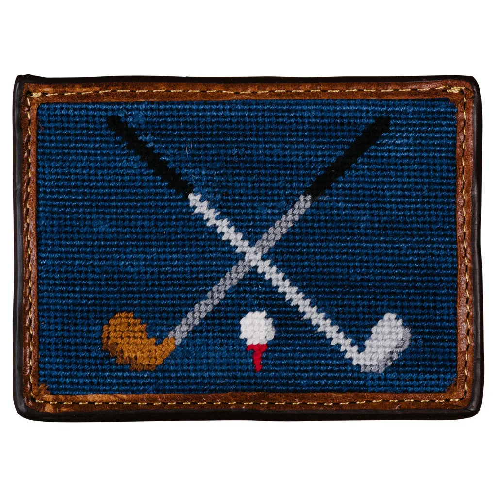 Crossed Clubs Navy Card Wallet