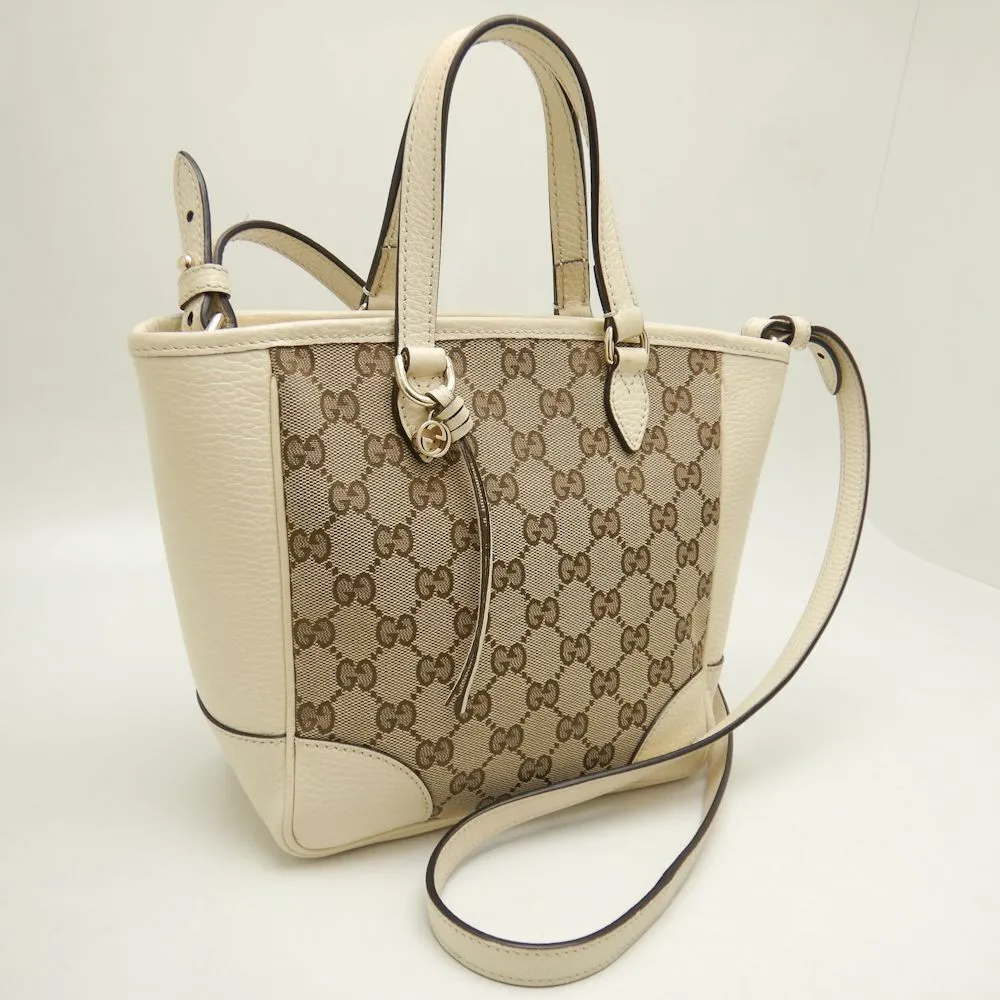 Gucci Handbag 2Way Gg Canvas/ Leather