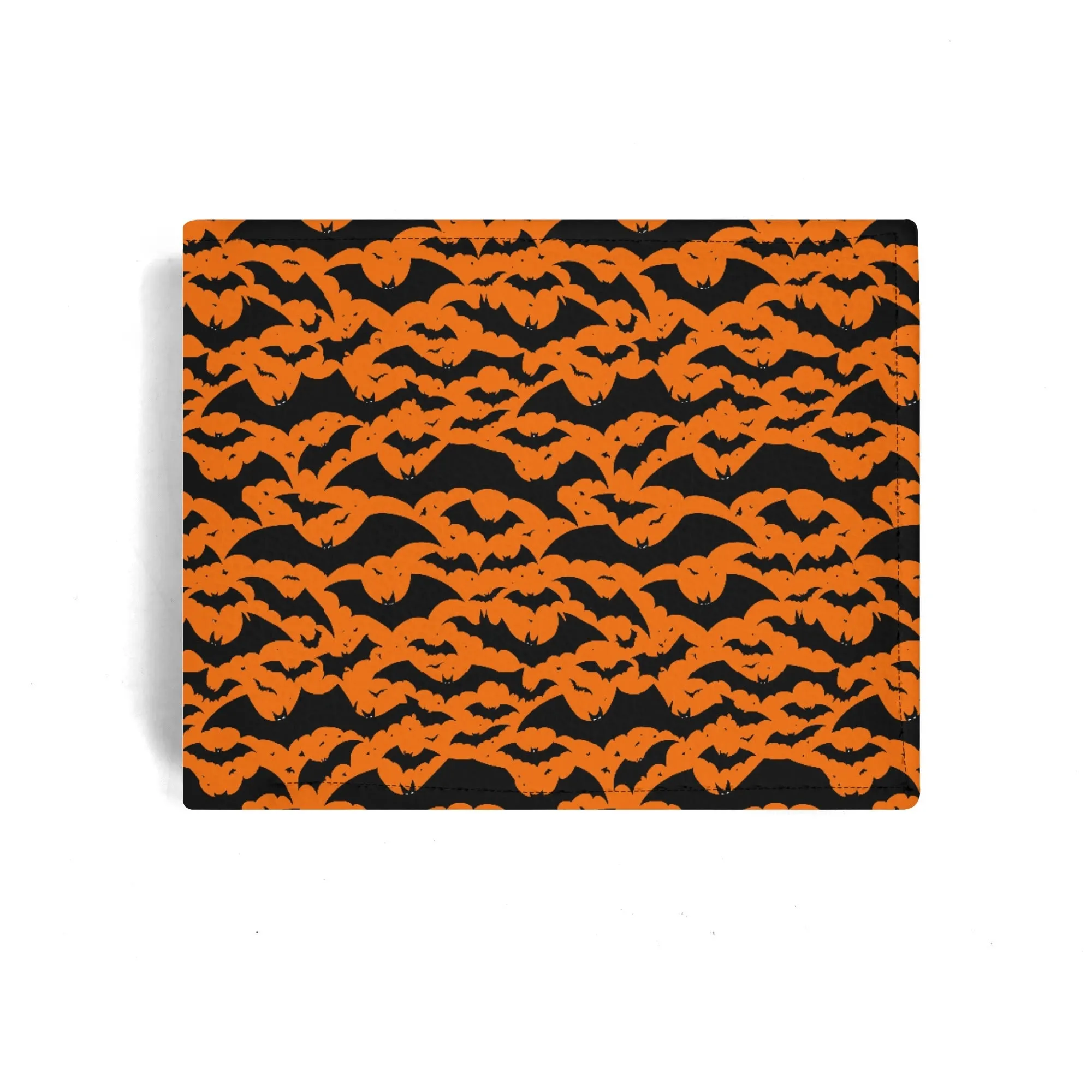 Halloween Bats Mens Minimalist Leather Folded Wallet