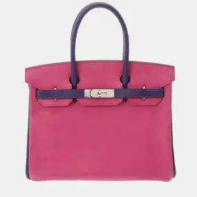 HERMES Birkin 30 SP Order Rose Shocking/Iris Palladium Hardware P Stamp (Around 2012) Ladies Chevre Handbag