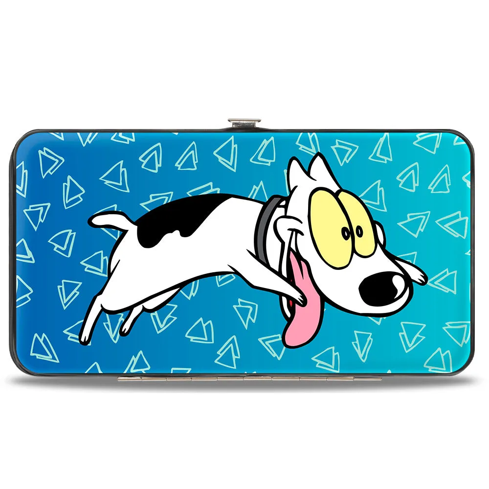 Hinged Wallet - Rocko's Modern Life Spunky Pose   Logo Blues White