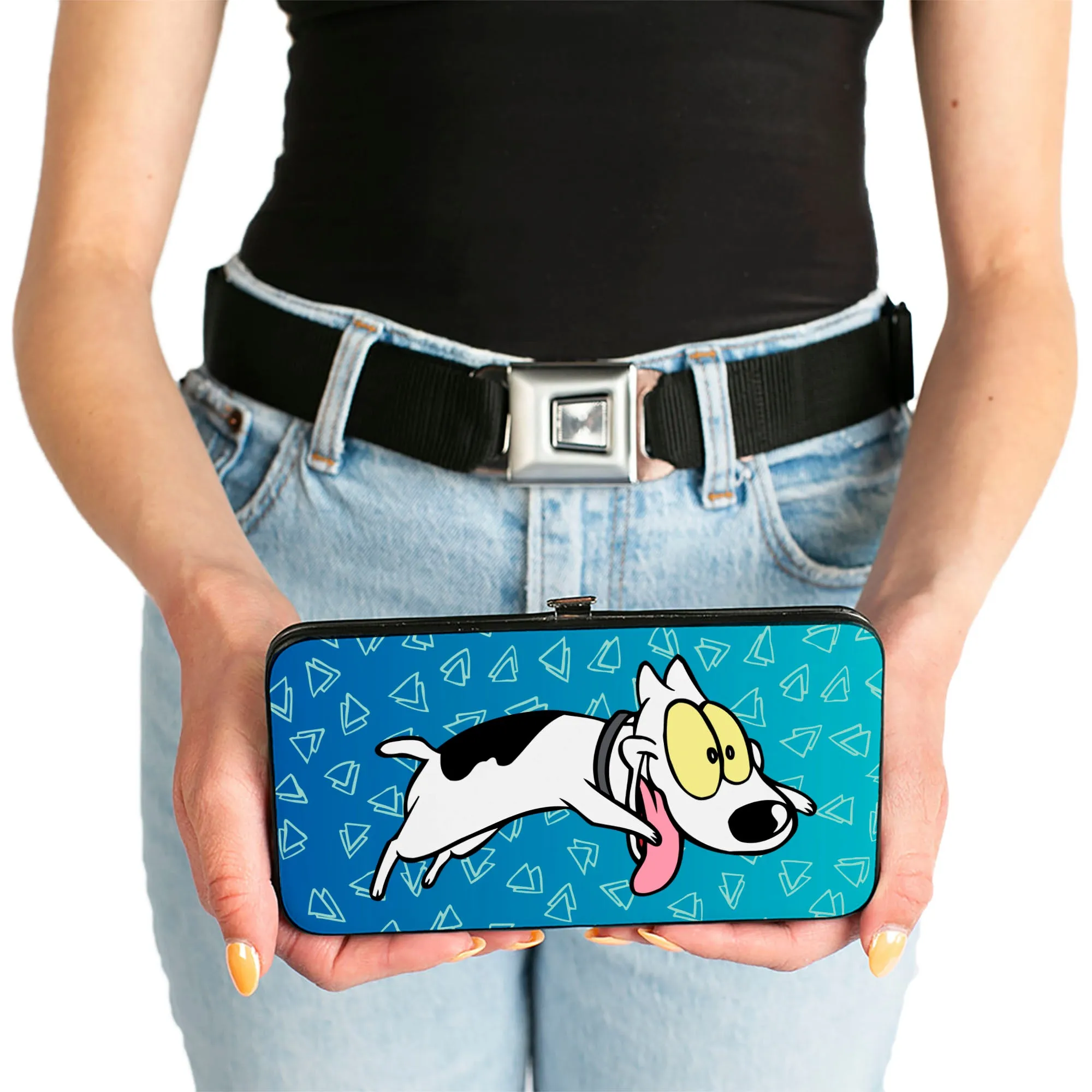 Hinged Wallet - Rocko's Modern Life Spunky Pose   Logo Blues White