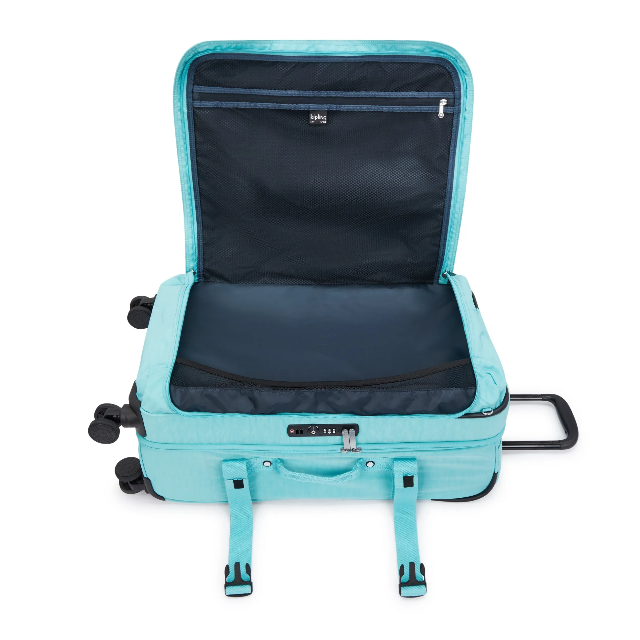 Kipling Spontaneous M Deepest Aqua Medium Wheeled Luggage C2I6918-T6E