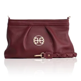 Kiss Large Leather Pouch - Cherry Red