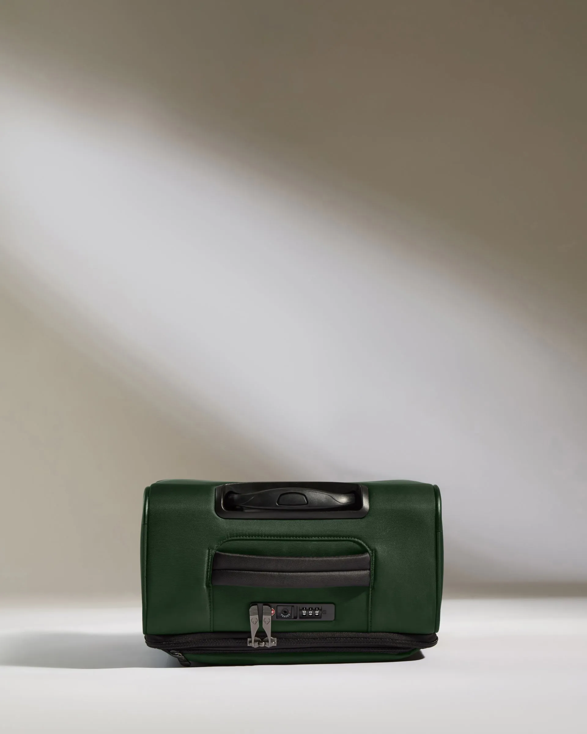 Lightest Cabin Suitcase in Antler Green- Soft Stripe