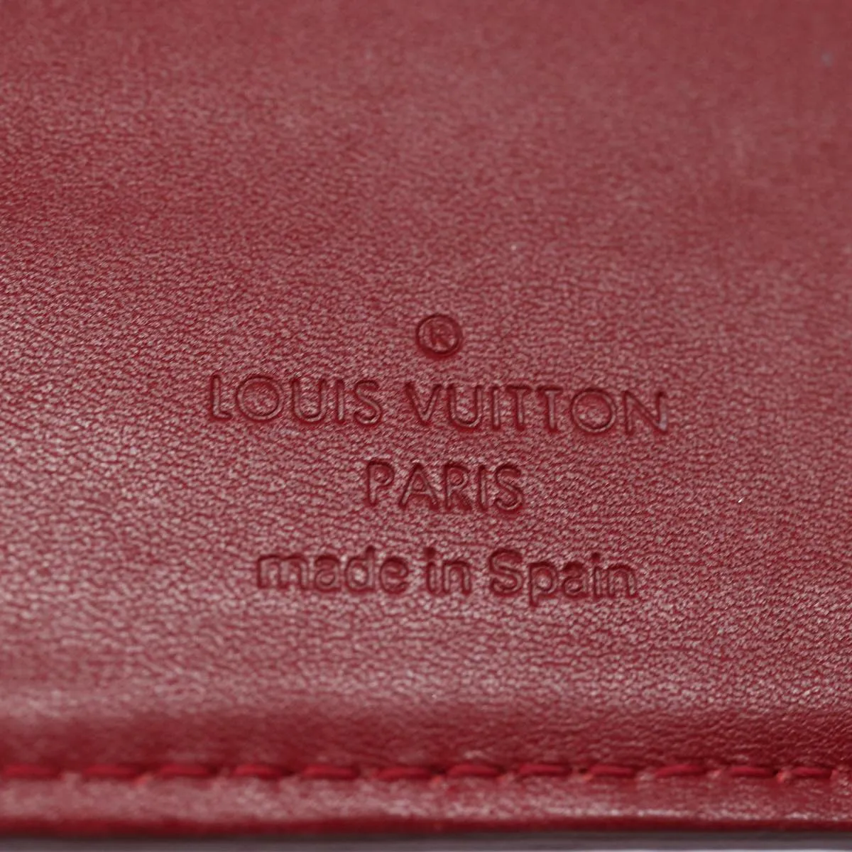 Louis Vuitton Agenda Cover in Patent Burgundy