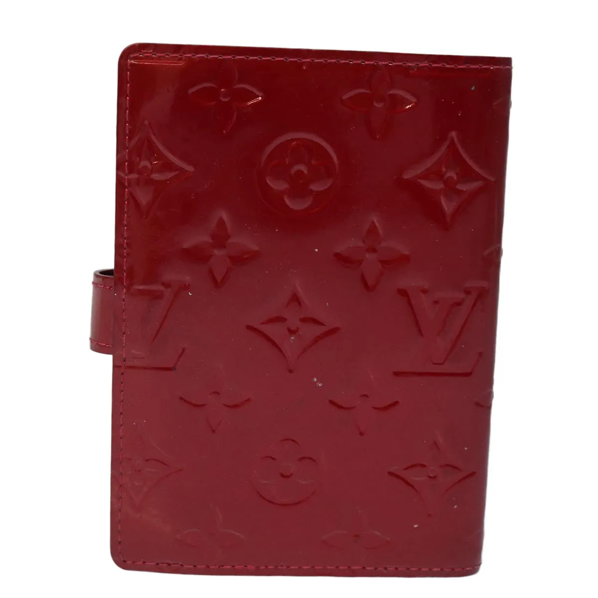 Louis Vuitton Agenda Cover in Patent Burgundy