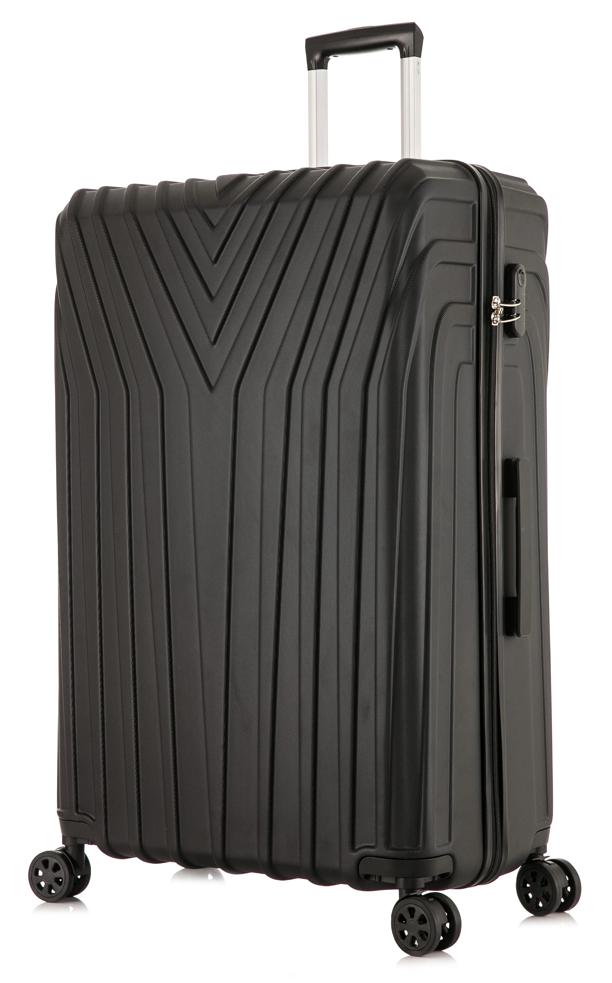 Medium ABS-101 Lightweight Hard Shell Suitcase - Black