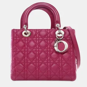 Medium Calfskin Cannage Lady Dior