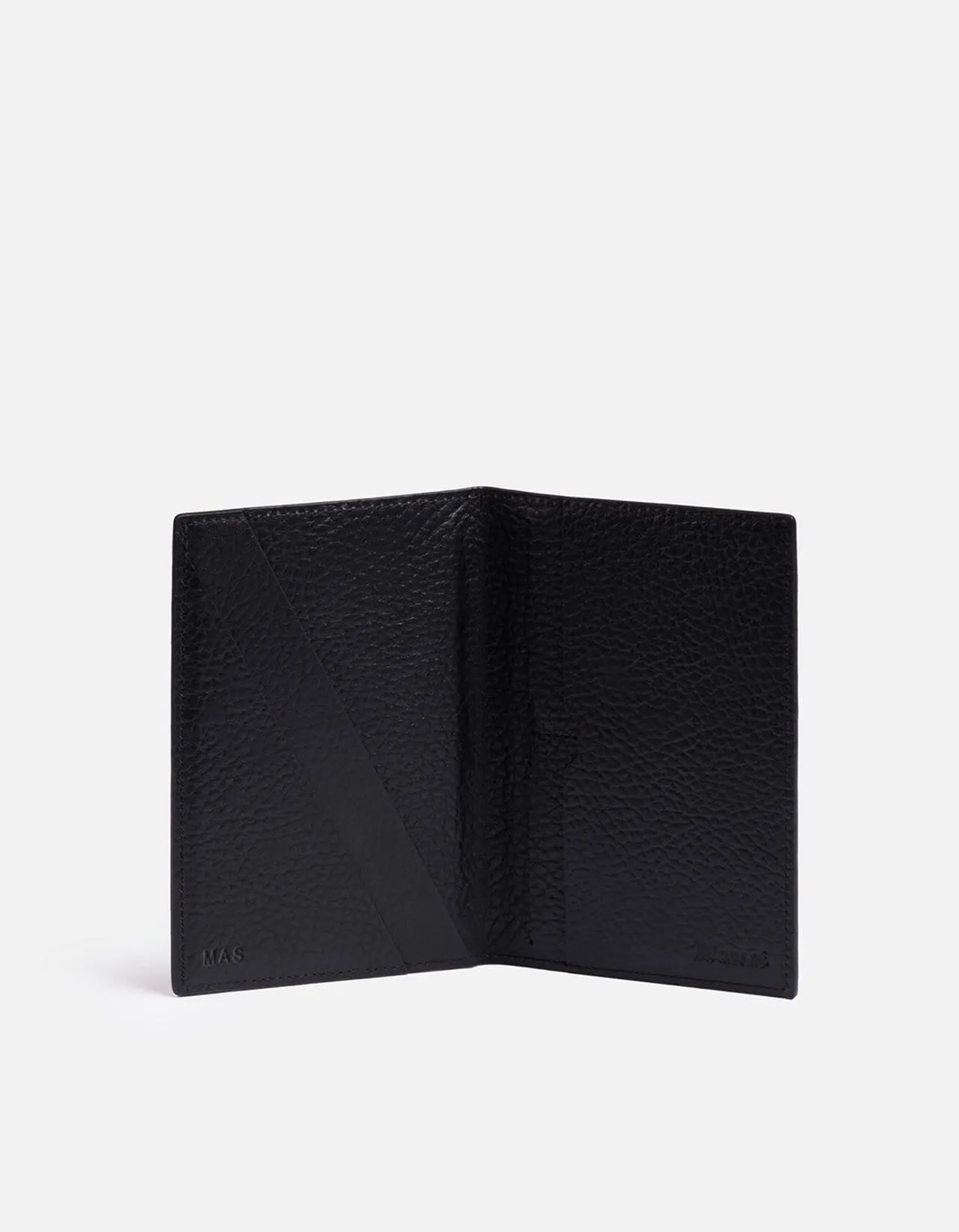 Modern Passport Wallet, Textured Black