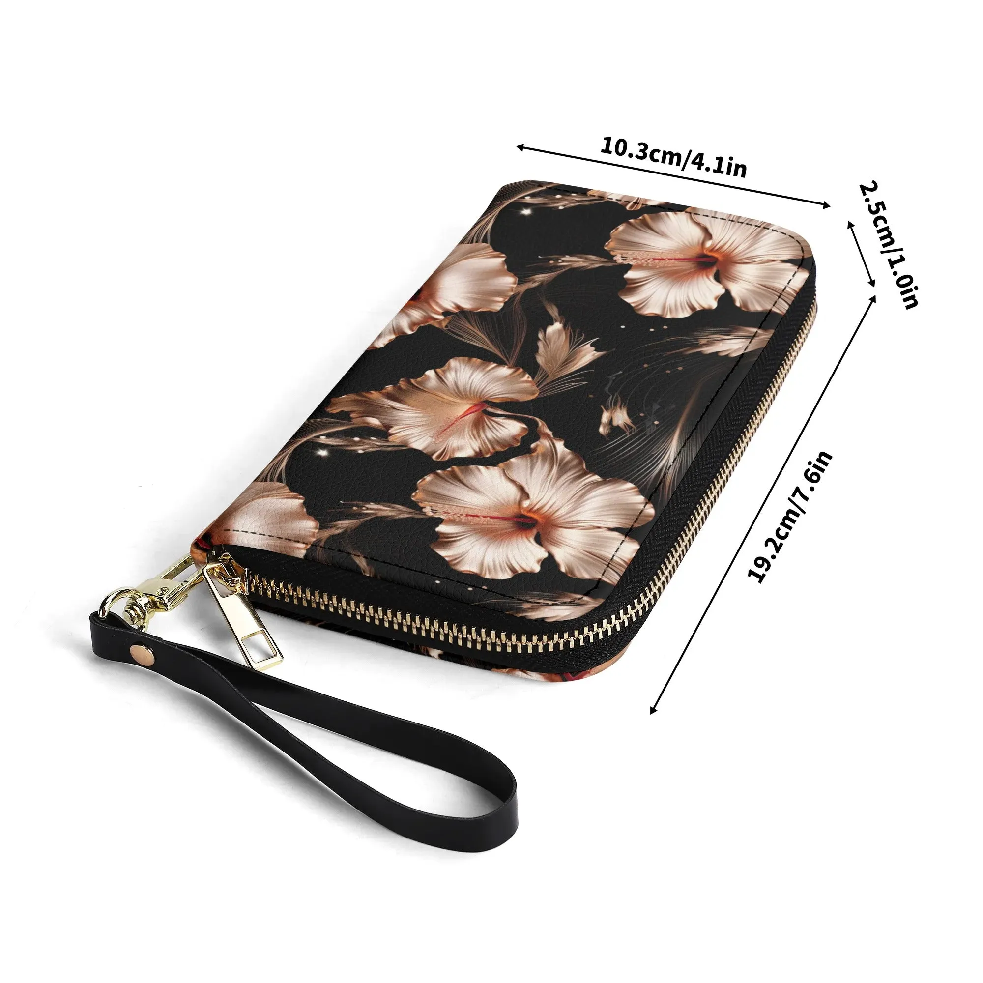 Rose Gold Blooms - Wristlet Wallet