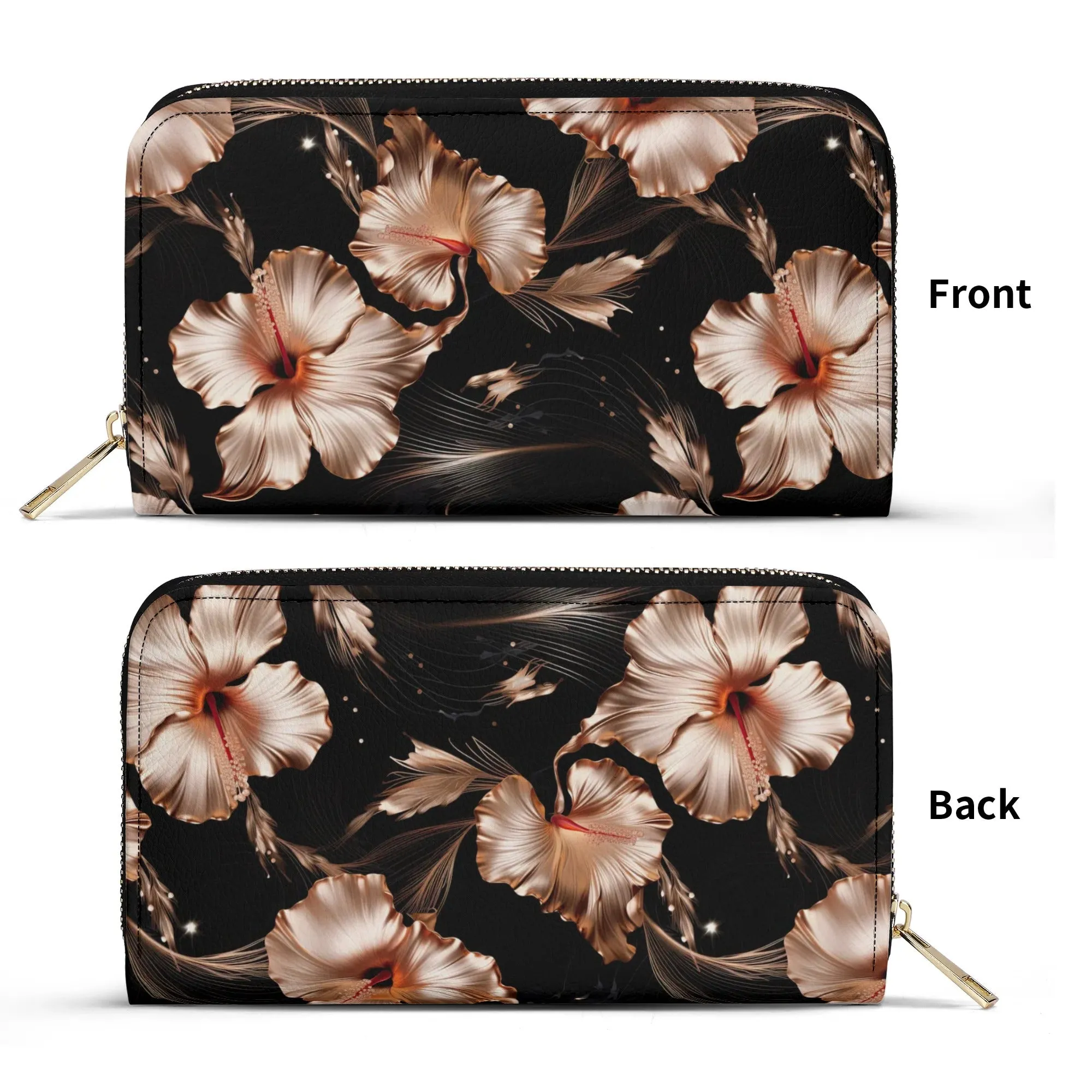 Rose Gold Blooms - Wristlet Wallet