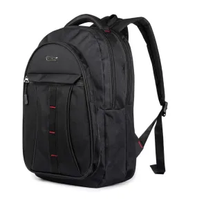 THE CLOWNFISH Enticer Black School Backpack - 27L, Comfortable Design | Versatile Usage | Black