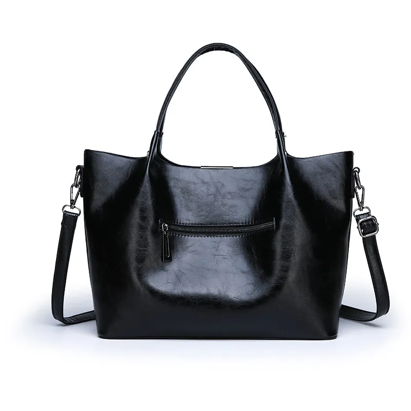 Tote Over Shoulder Crossbody Leather Handbag