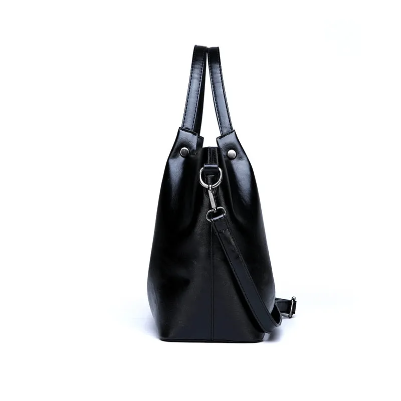 Tote Over Shoulder Crossbody Leather Handbag