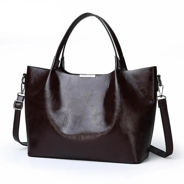 Tote Over Shoulder Crossbody Leather Handbag