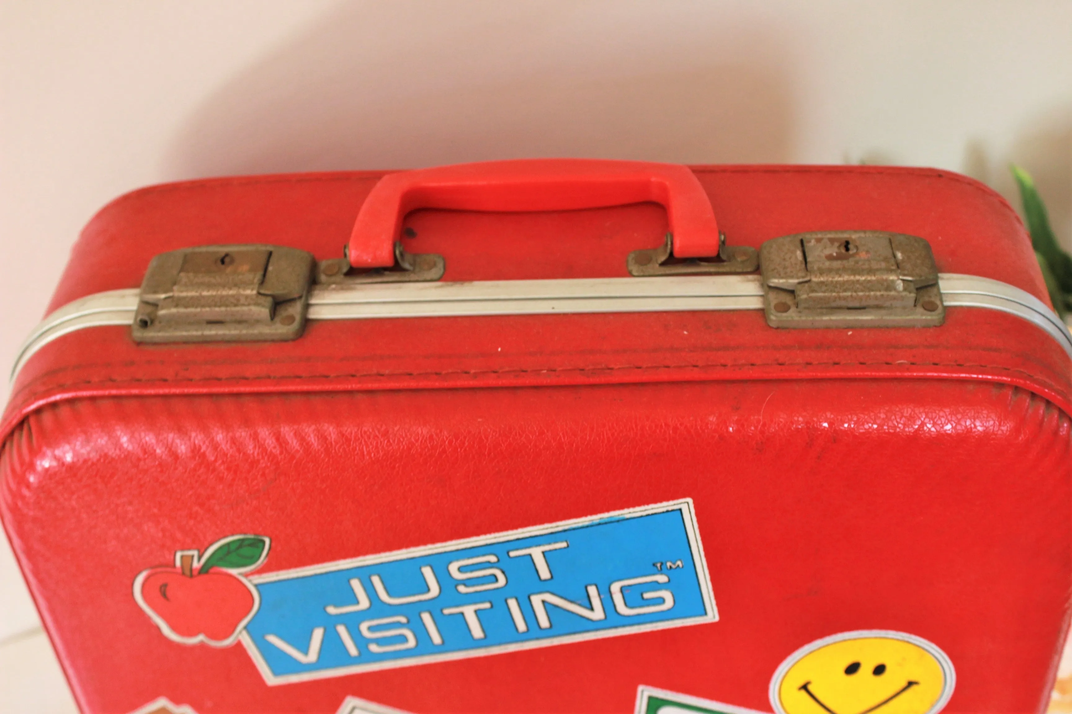 Vintage 1960s Red Child's Suitcase