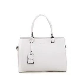 White Formal Hand Bag P35974