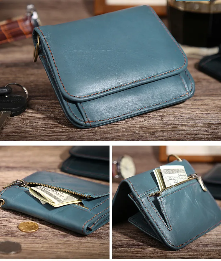 Women Foldable Zippered Leather Wallet JK136