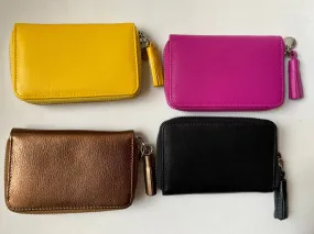 Zip Around Leather Wallet